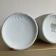 Trio of Op Art vases by KPM Germany in biscuit porcelain