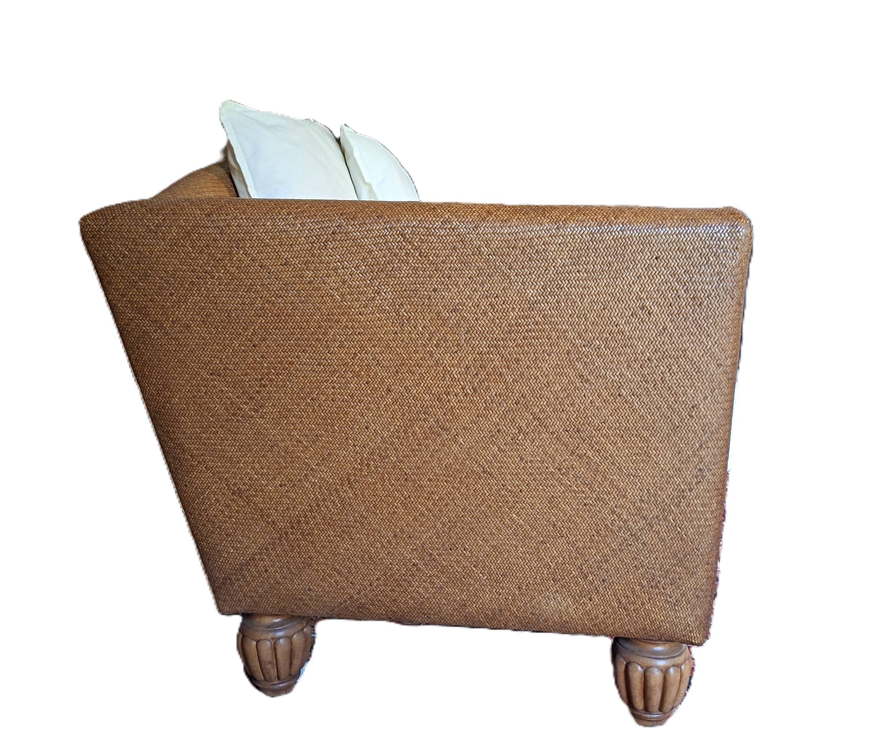 Chevron woven rattan canapés – colonial chic style
