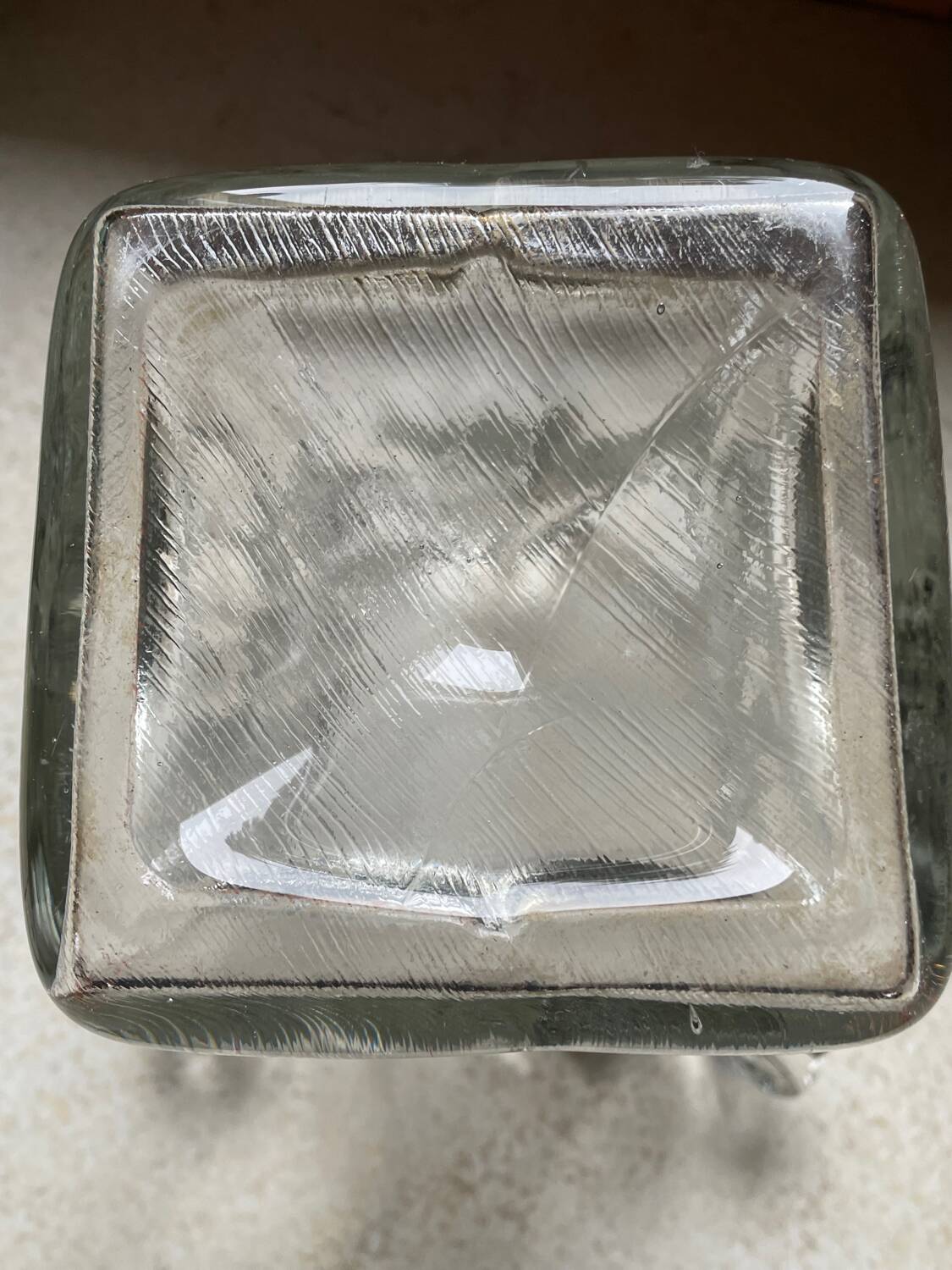 Molded glass vase