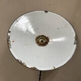 Industrial enameled sheet metal pendant light