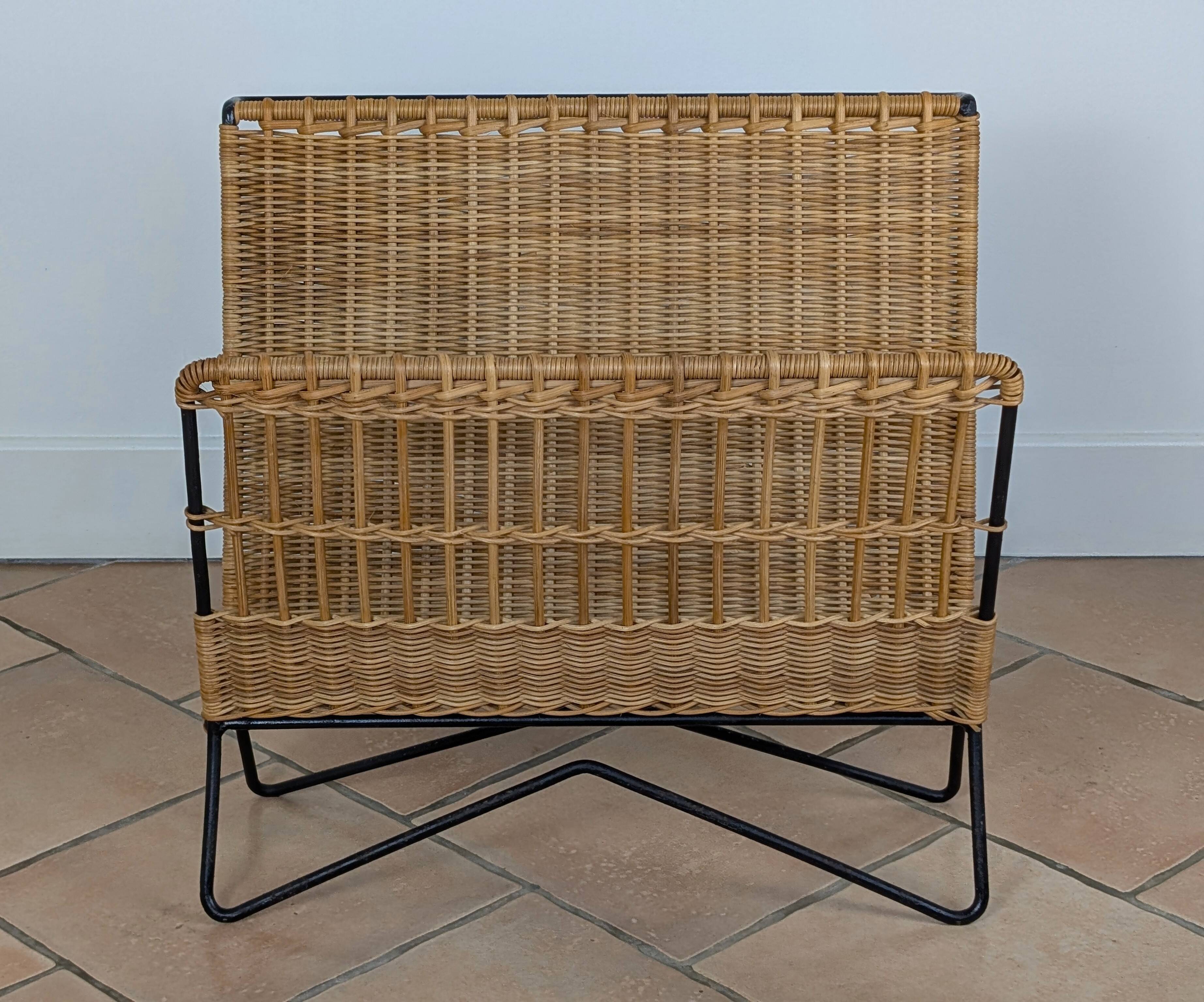 Rattan magazine rack Raoul Guys
