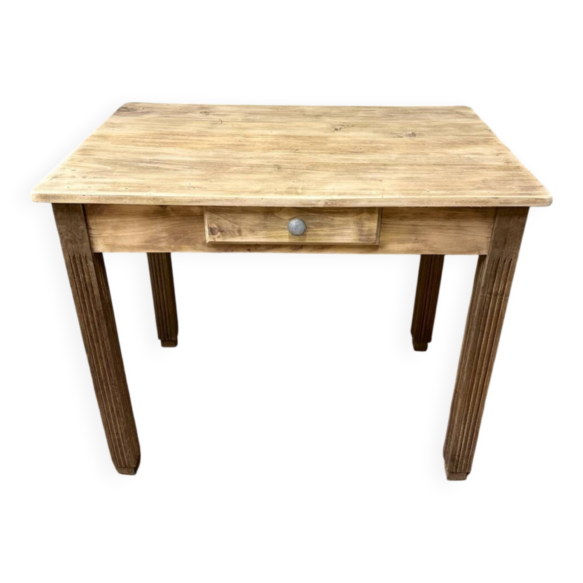 Beautiful old desk in raw wood.