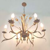 Golden metal leaf and flowers