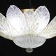 Charming Vintage Italian Murano Glass Amber and trasparent Ceiling Light