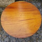 Round wooden coffee table
