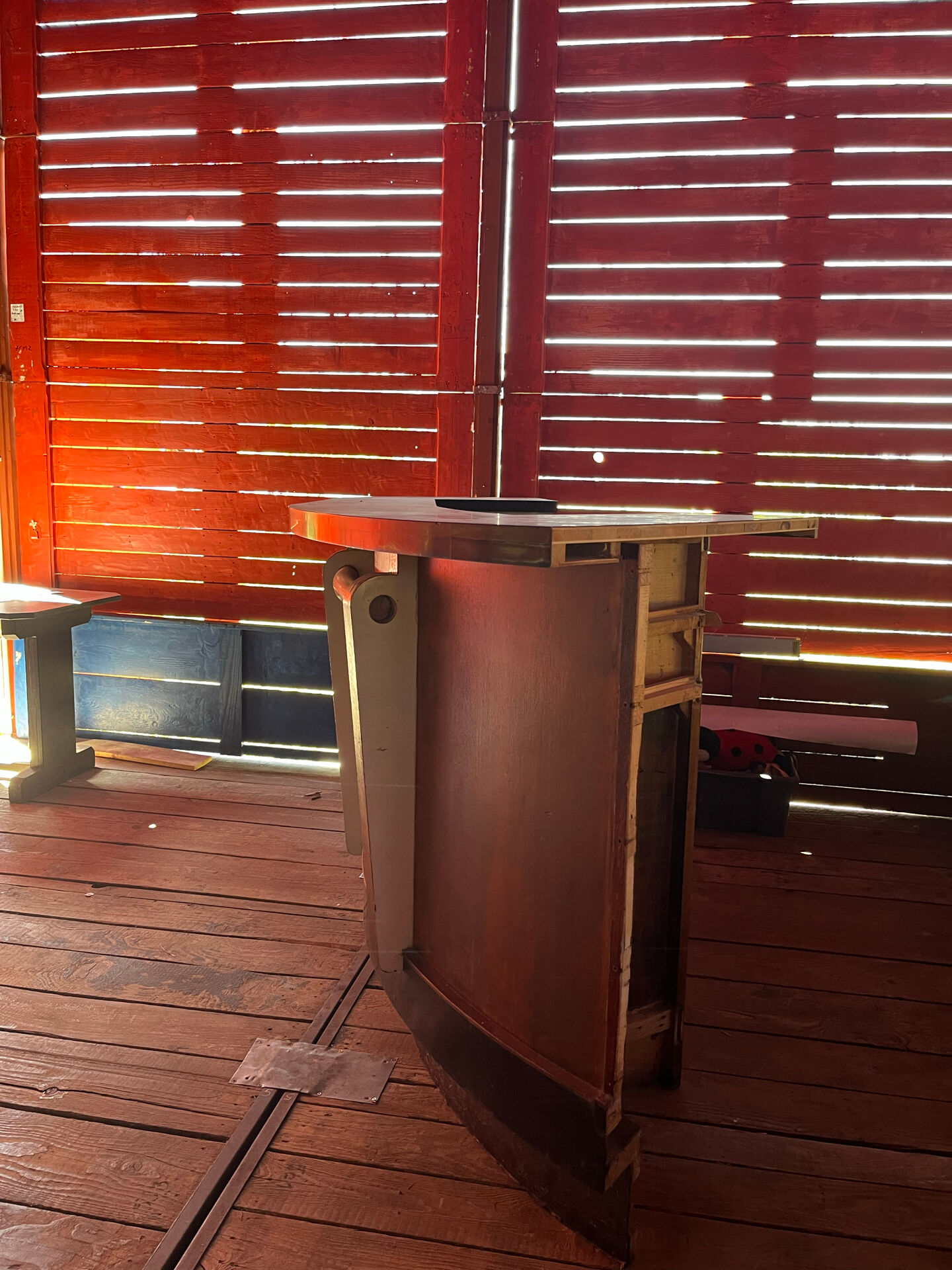 1950s bar in oak and Formica