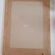 Canvas frame old painting vintage pink flowers, golden frame 25cm by 33cm