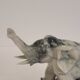 Pair of elephant paperweights, veined marble, 80s - France