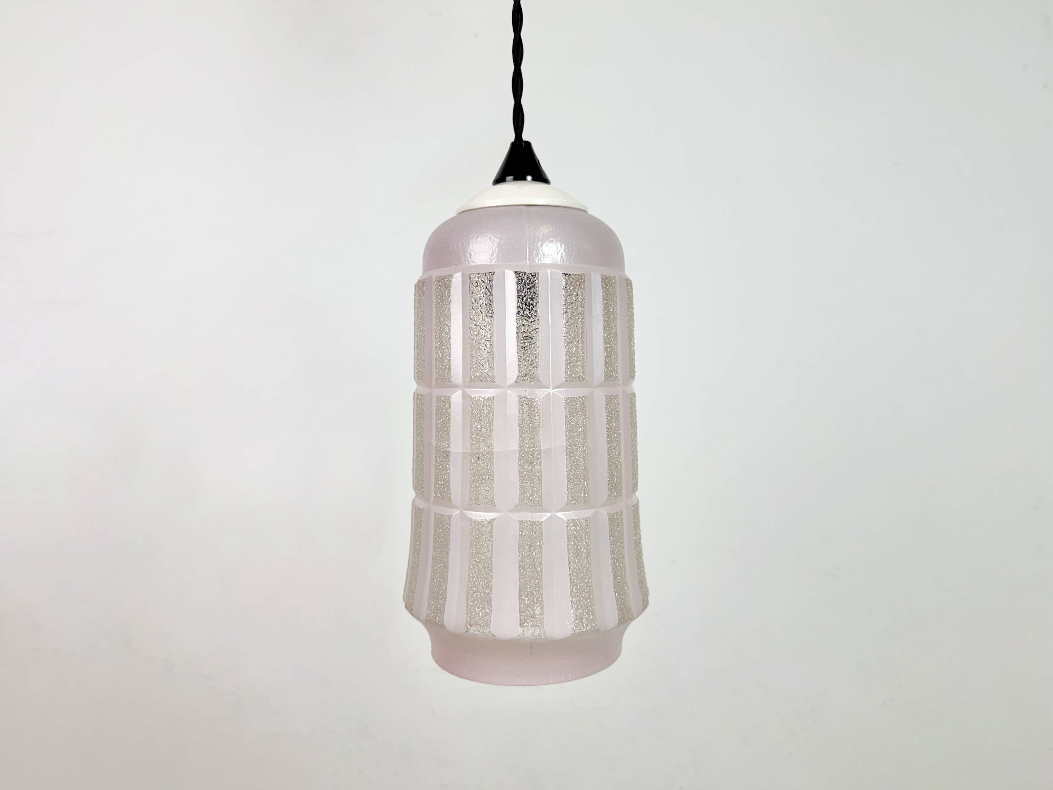 Vintage Glass Ceiling Light, 1970s