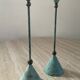 Pair of vintage brass and metal candlesticks