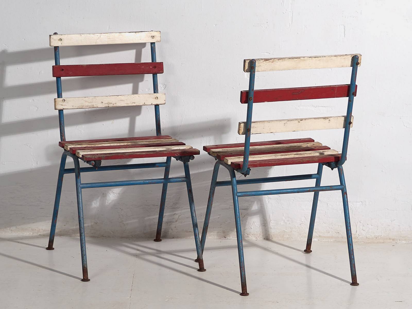 Chaises de jardin anciennes (c.1920). Ensemble de 2 pièces #1