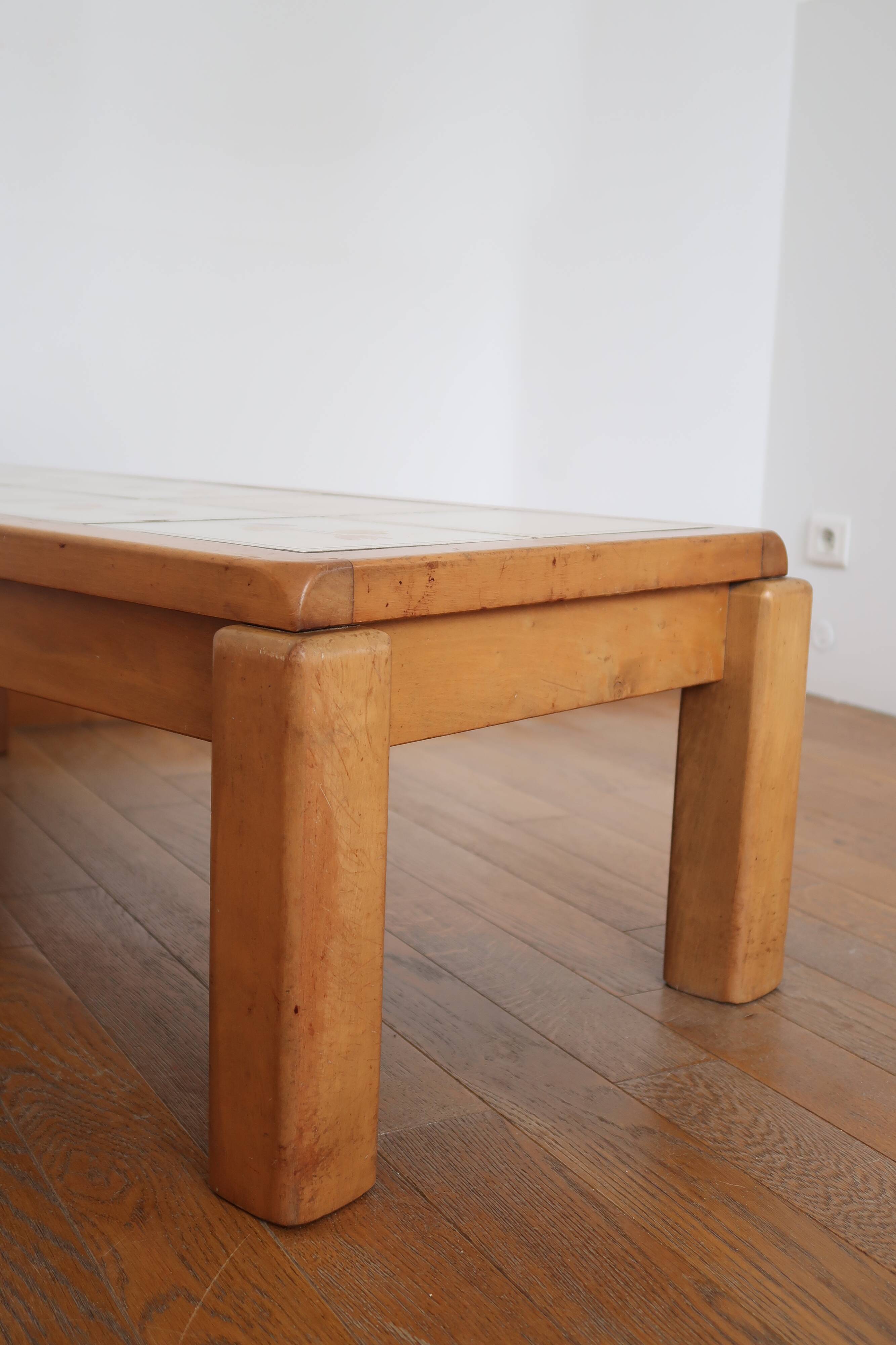 Brutalist coffee table ceramic top