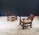 Arts & Crafts Handcrafted Low Lounge Armchairs, Belgium, 1920s, Set of 2