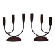Pair of Scandinavian vintage three-light candlesticks