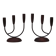 Pair of Scandinavian vintage three-light candlesticks
