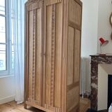Art Deco style cabinet in raw wood, renovated