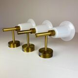 Mid-century brass and acrylic wall lamps Luxus, Sweden, 1960s