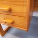 Vintage sled leg pine executive desk from the 60s-70s