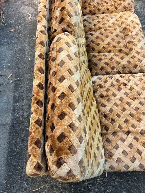 Canapé d’angle modulable années 70 dans le goût de Jacques Charpentier