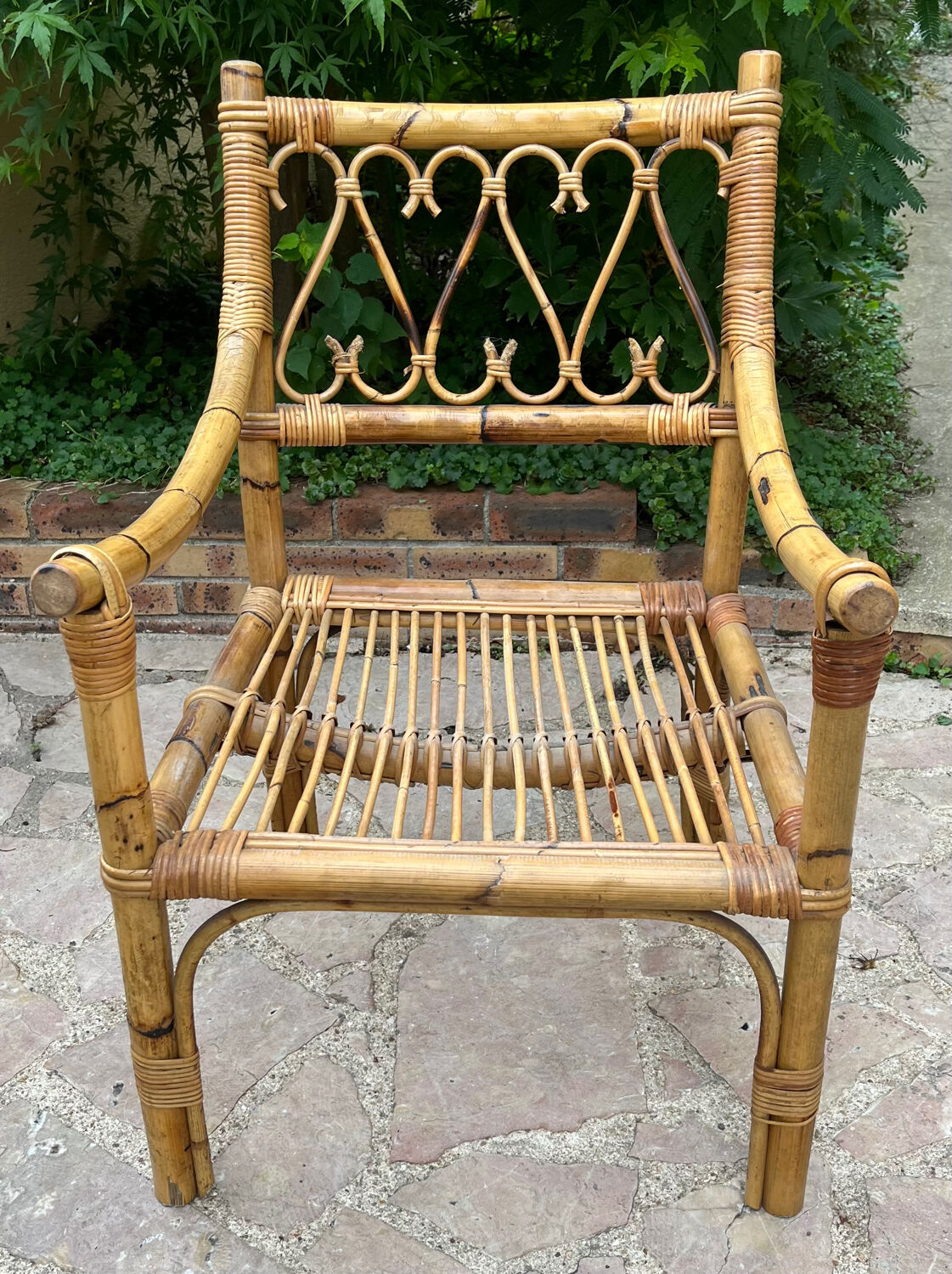 Rattan armchair