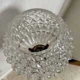 Maison Arlus Lunel pendant chandelier in brass and chiseled glass