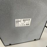 Desk lamp with shiny accessory storage