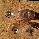 II. 4 19th century glasses (absinthe) of different heights