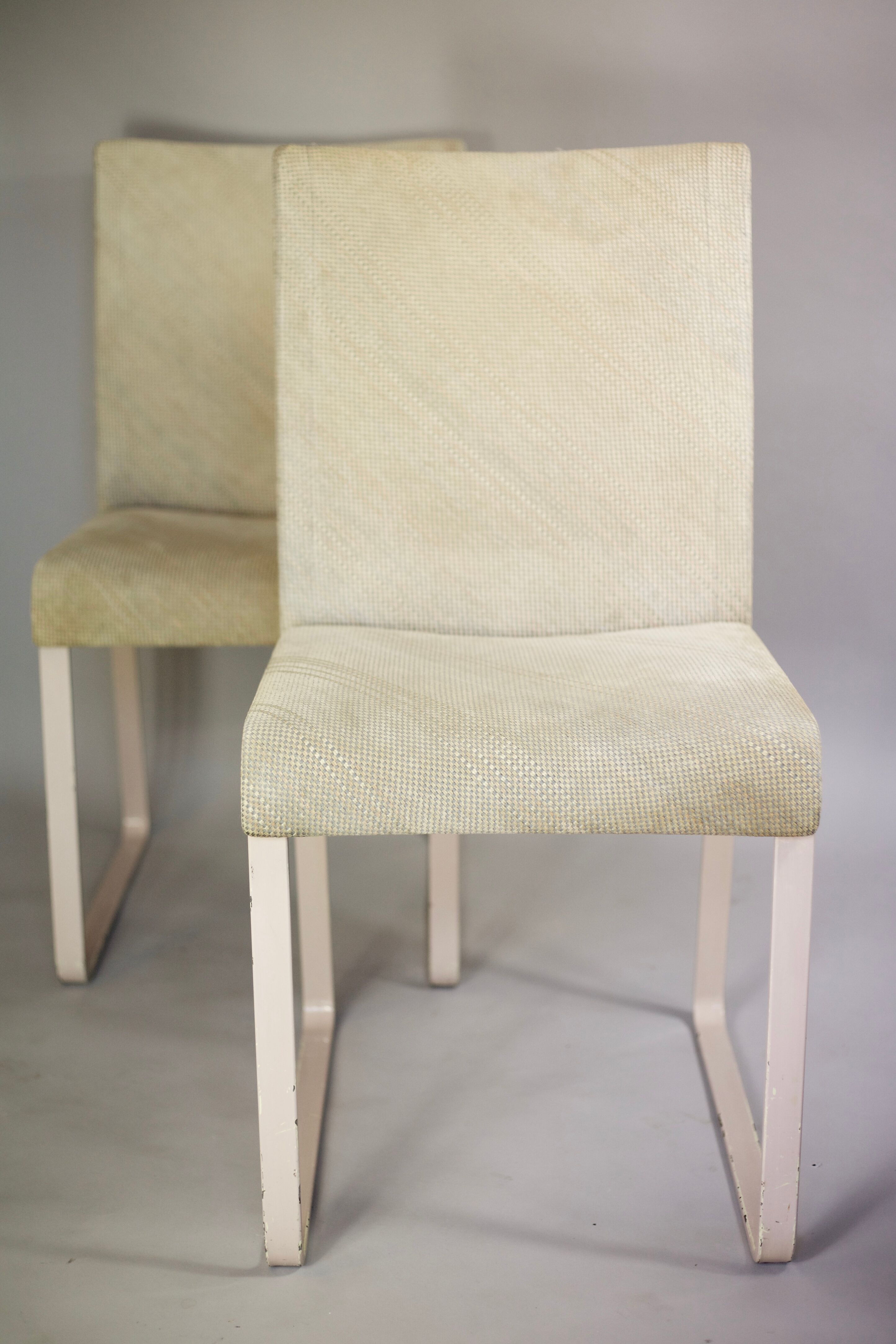 Pair of chairs by Giovanni Offredi model published by Saporiti Italy circa 1970 Ealing