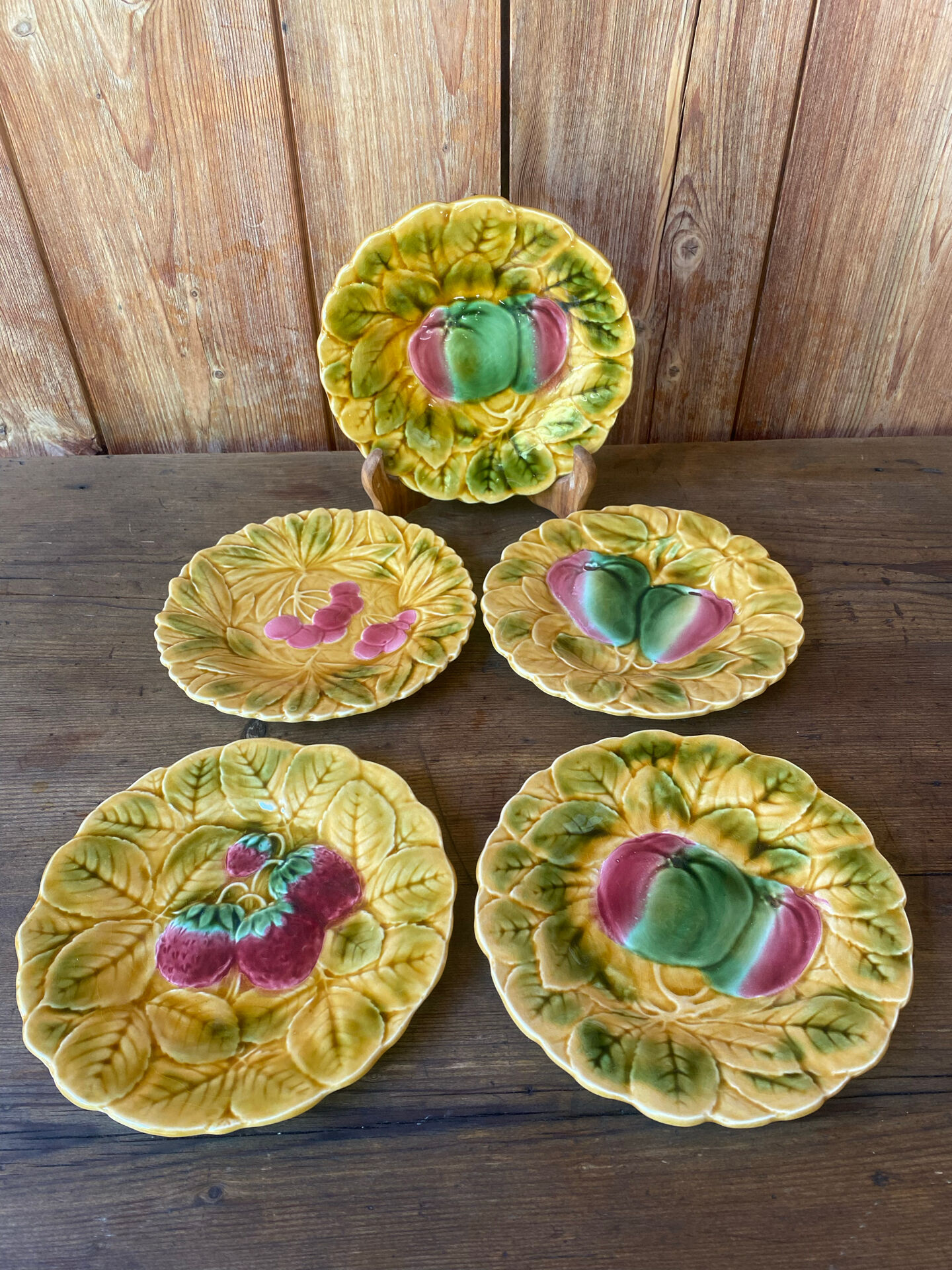 Dessert plates barbotine Sarreguemines