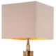 Pair of patinated brass table lamps, granite base, artistic design