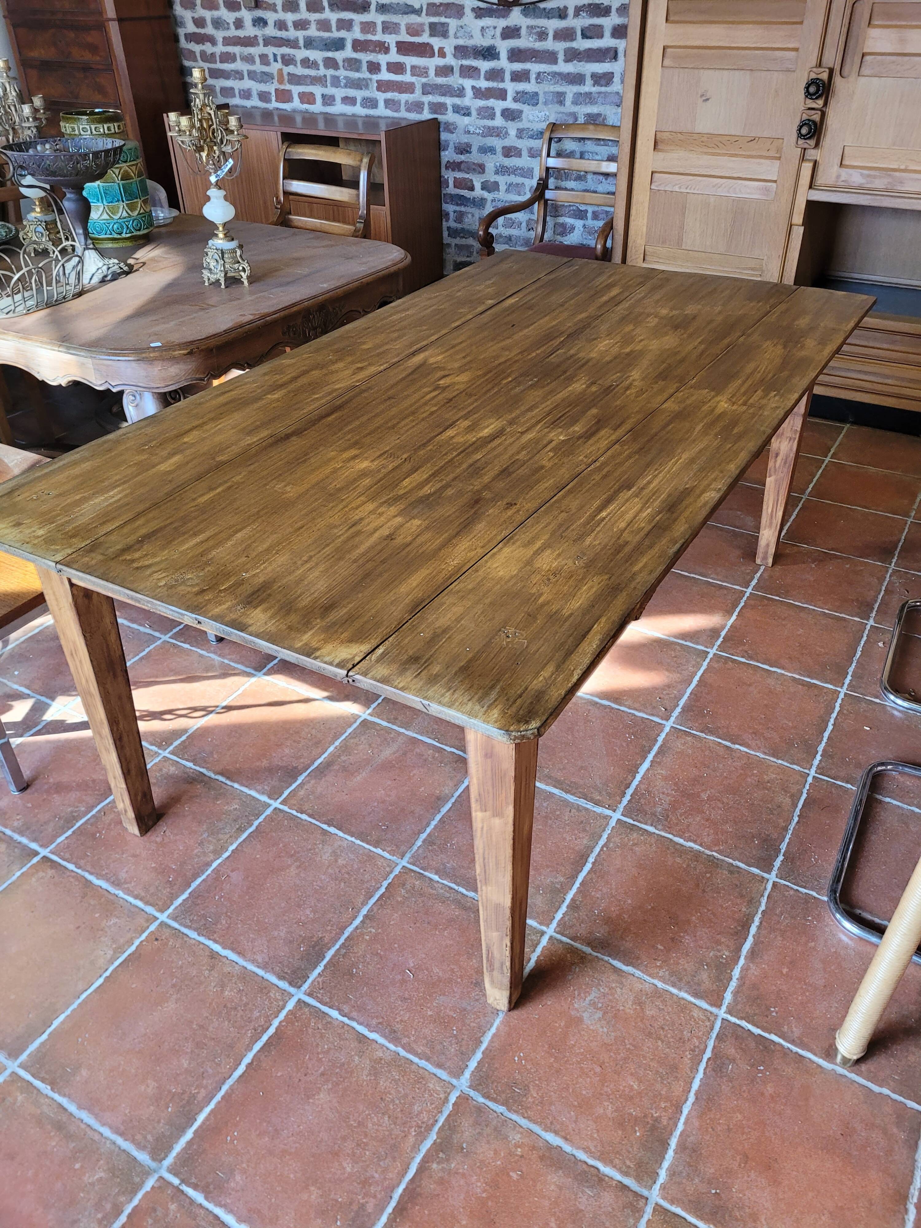 Old fir farm table, 180×102cms