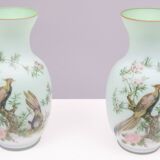 Norleans - Made in Italy - Opaline Glass Hand Painted Vases