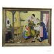 W. Melchinger - Scène folklorique bavaroise dans une menuiserie 1956