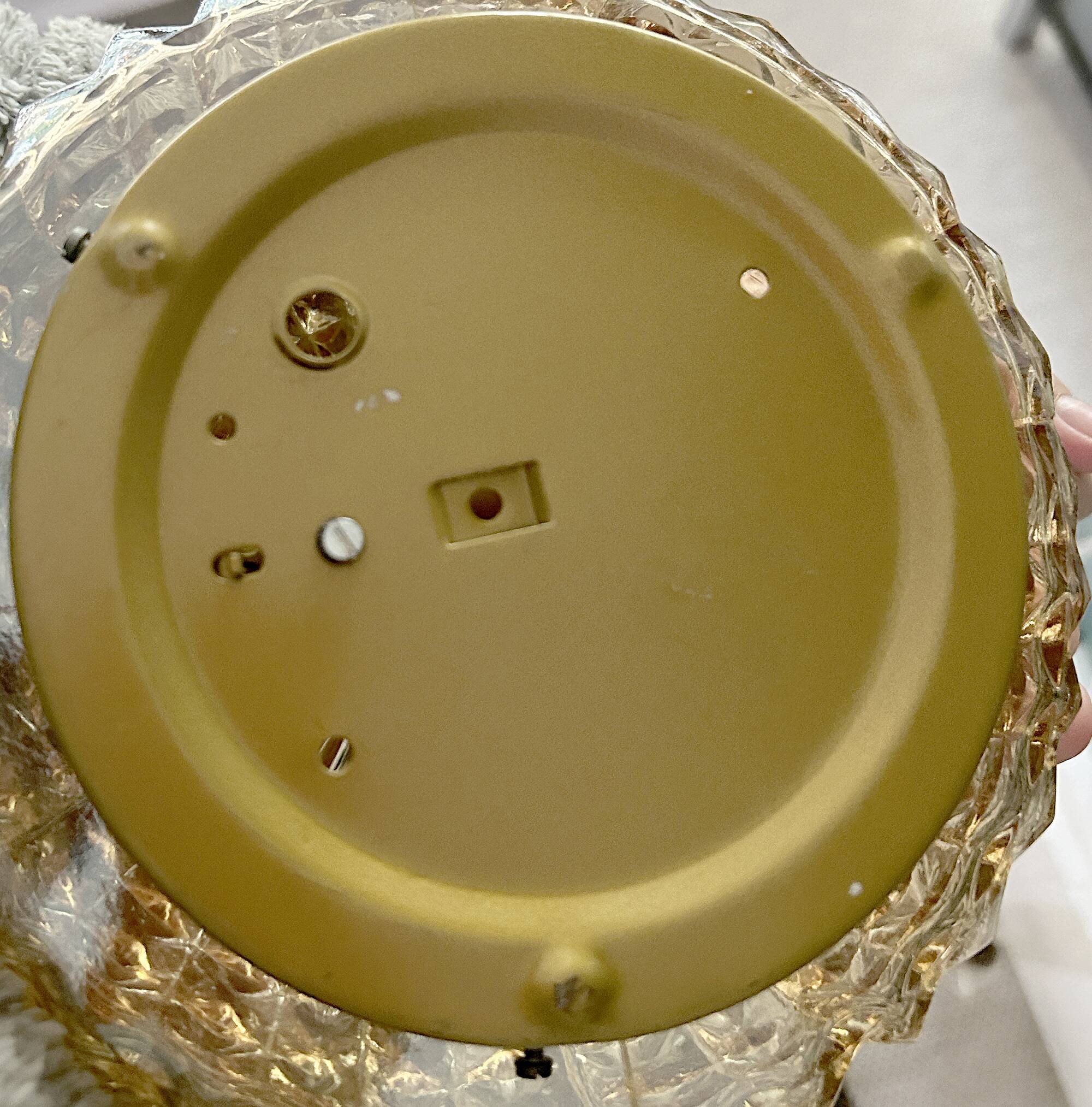 Pair of glass wall lights, 1960s