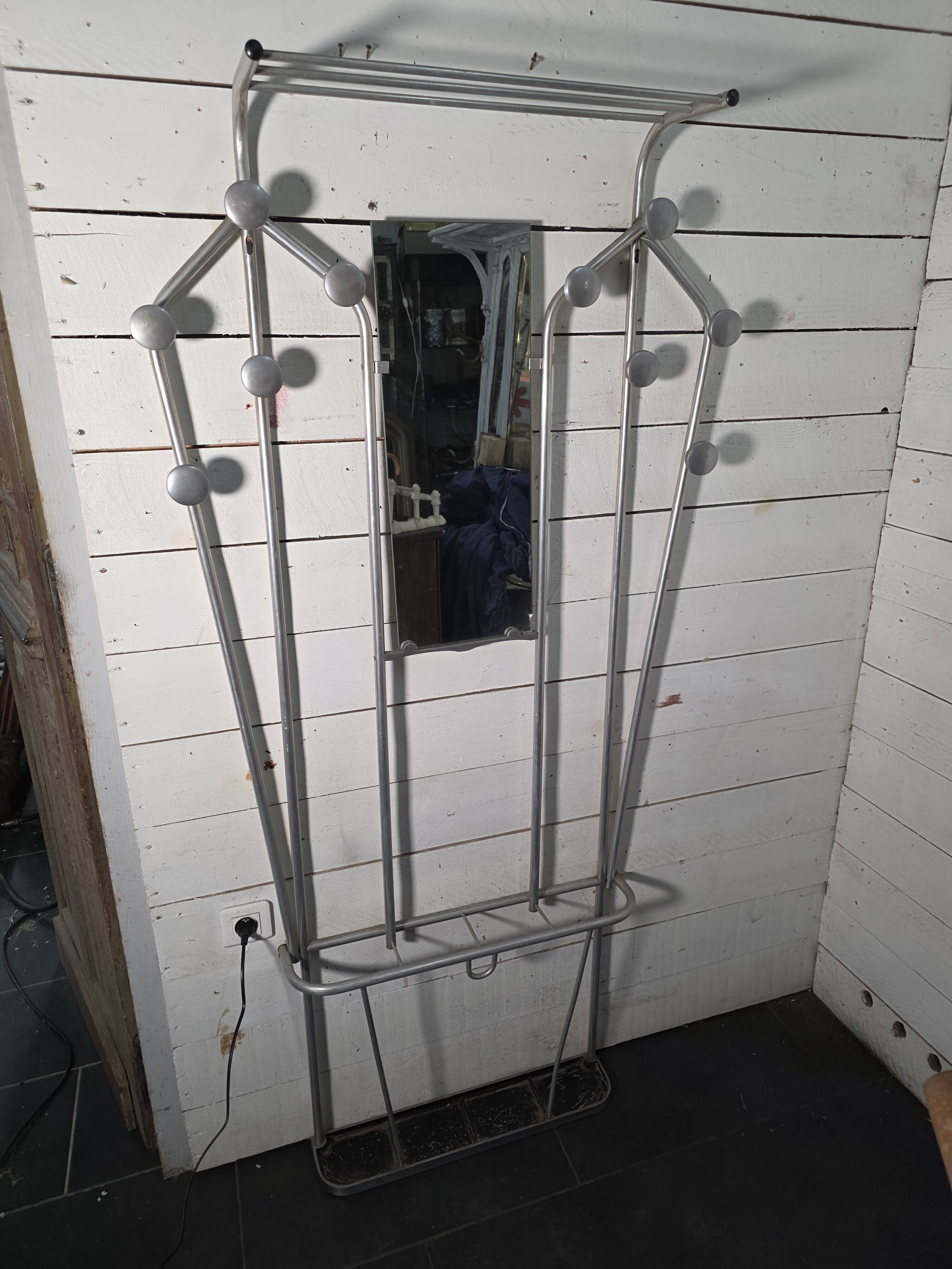 Aluminium coat rack from the 1950s.