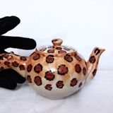 Panther teapot + 2 cups + 1 saucer