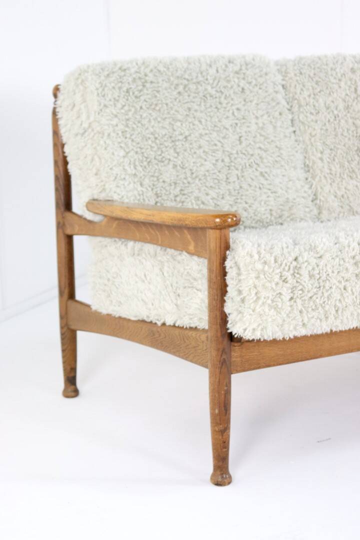 Set van designer bank + 2 fauteuils 'Sliedrecht' - opnieuw bekleed