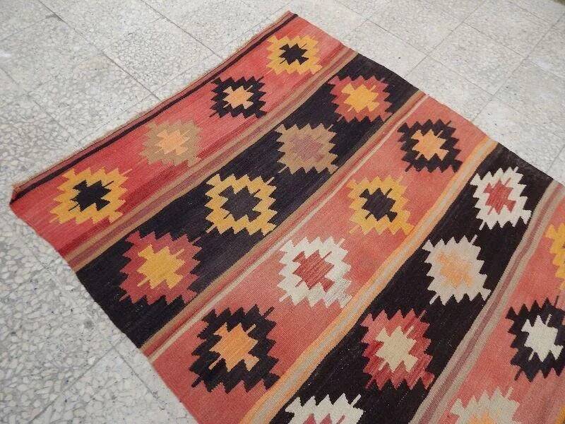 Vintage Turkish hallway rug 128x285 cm