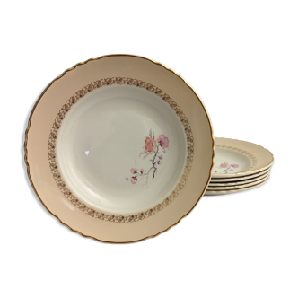 Lot de 6 assiettes creuses orchies moulin des loups