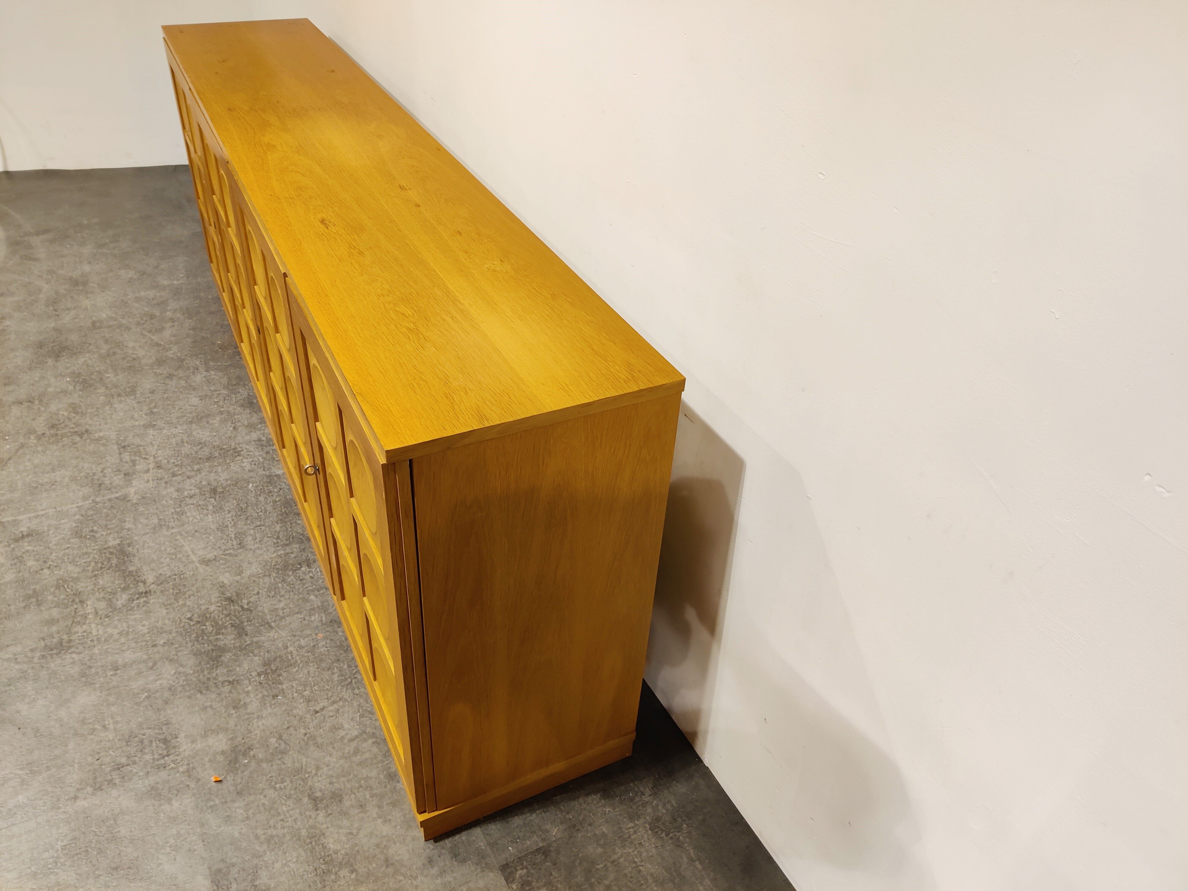 Graphical brutalist credenza, 1970s