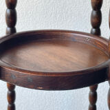 Vintage turned wooden gueridon from the 60s.