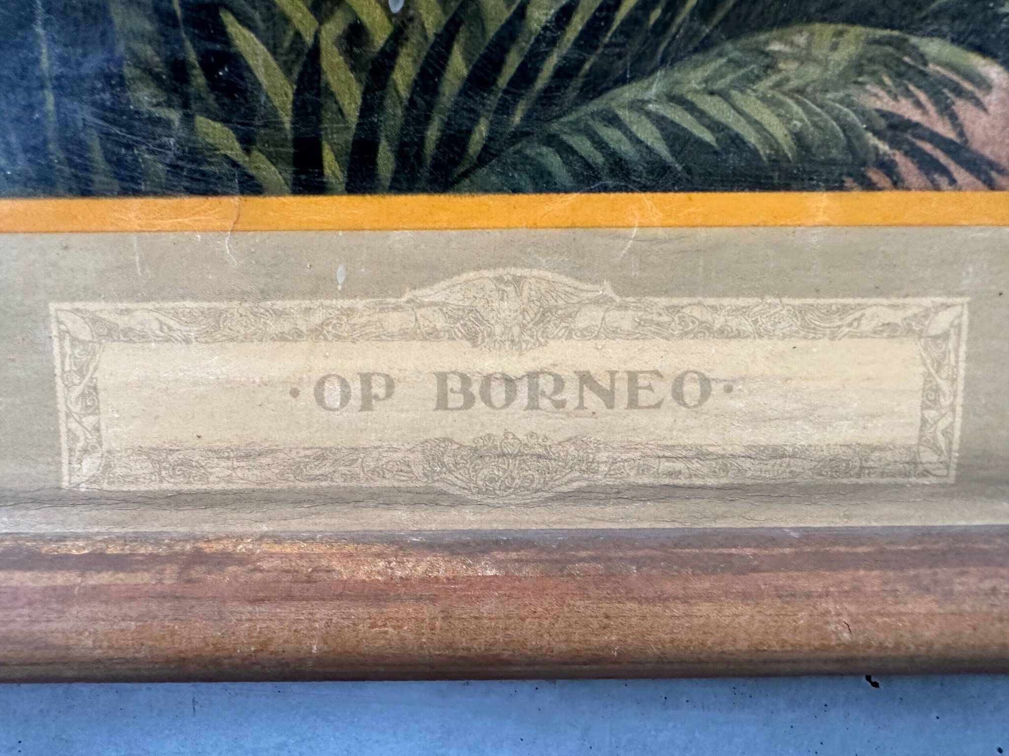 Vintage linen school chart – On Borneo