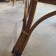 70s smoked glass and rattan table