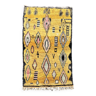 Large Moroccan Berber Boujad rug in wool, boho chic style, 160x275 cm