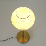 Art Deco desk lamp / redesign hand blown beige glass table lighting