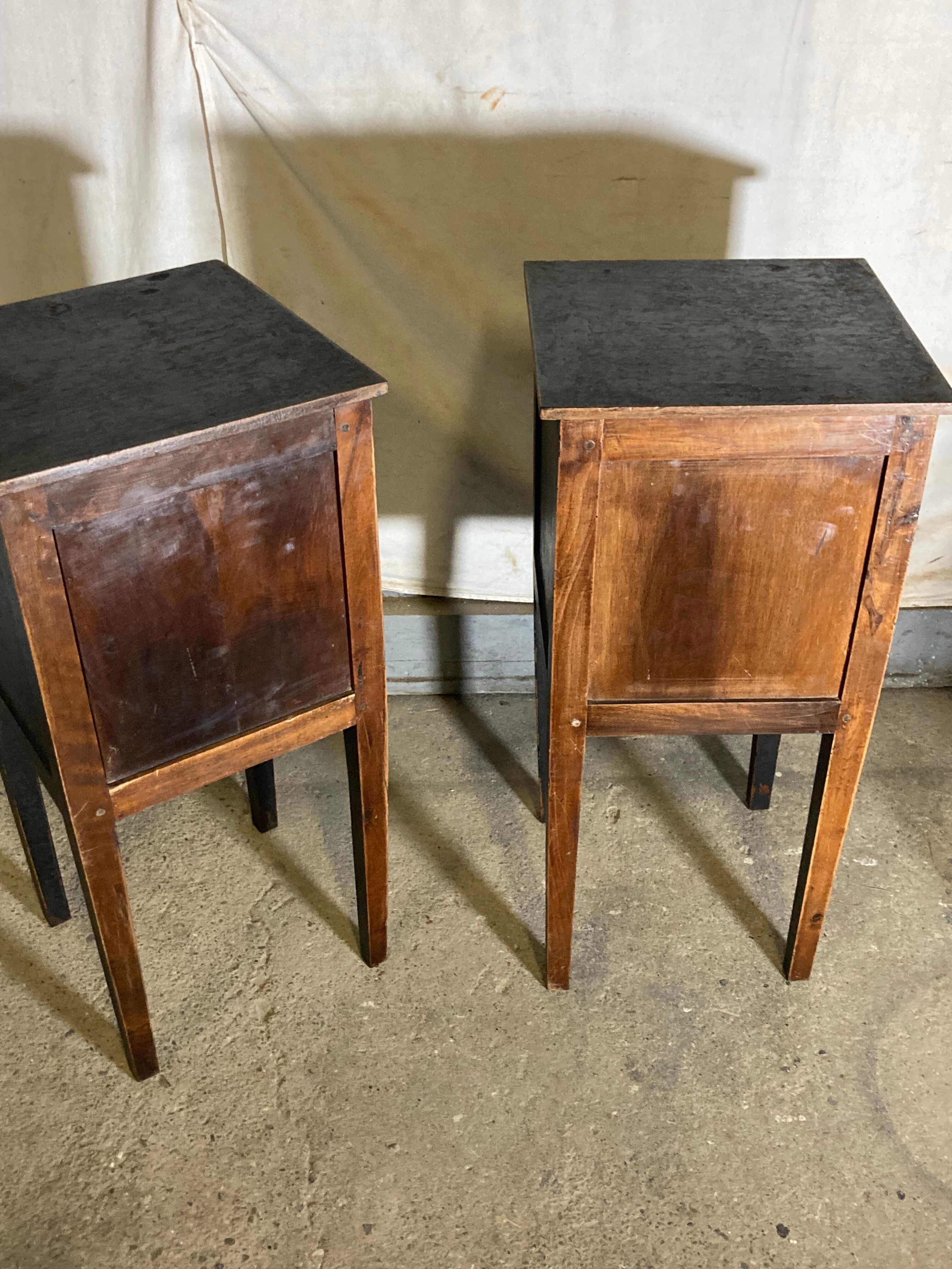 Pair of directoire bedside