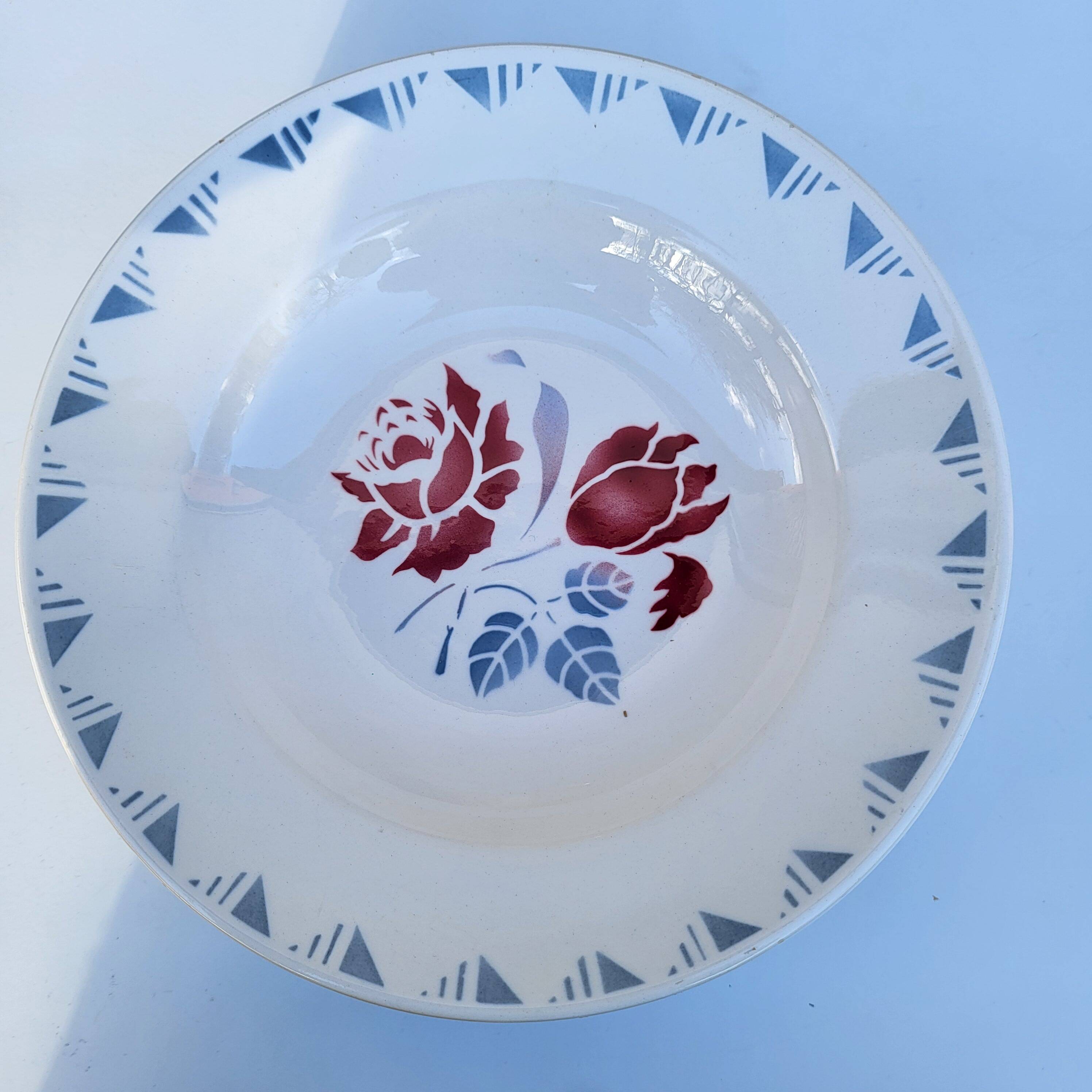 Lot 9 deep plates ▪︎ Art Deco ▪︎ Jane ▪︎ Niderviller