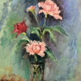 Tableau Huile Fleurs