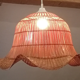 Suspension en rotin vintage forme tulipe