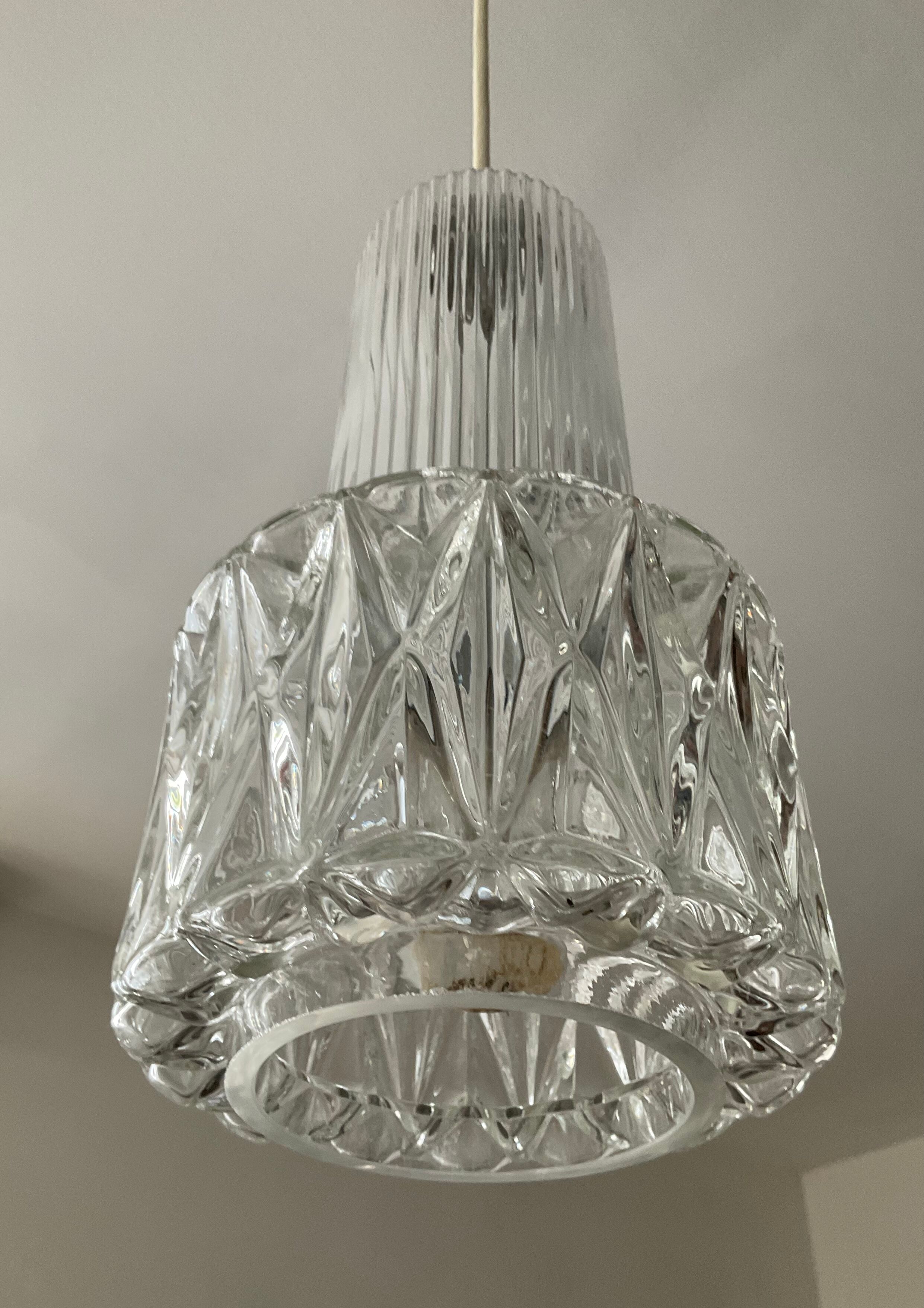 Limburg pendant lamp in molded glass from the 60s and 70s